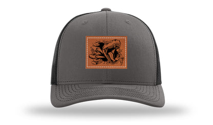 Dino T-Rex  Leather Patch Richardson 112 Hat-Charcoal / Black