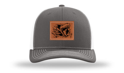 Dino T-Rex  Leather Patch Richardson 112 Hat-Charcoal / White