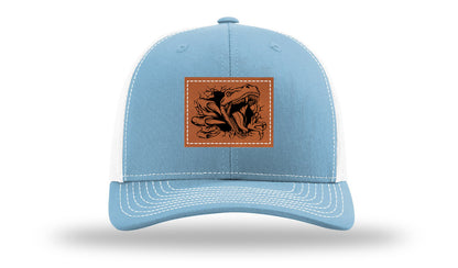 Dino T-Rex  Leather Patch Richardson 112 Hat-Columbia Blue / White