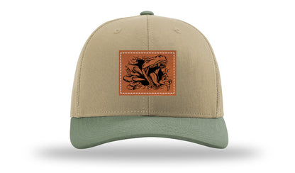 Dino T-Rex  Leather Patch Richardson 112 Hat-Khaki / Loden - CMB