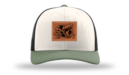 Dino T-Rex  Leather Patch Richardson 112 Hat-Cream / Black / Loden