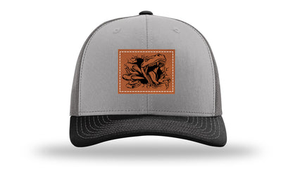Dino T-Rex  Leather Patch Richardson 112 Hat-Grey / Charcoal / Black