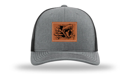 Dino T-Rex  Leather Patch Richardson 112 Hat-Heather Grey / Black