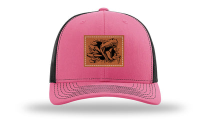 Dino T-Rex  Leather Patch Richardson 112 Hat-Hot Pink / Black