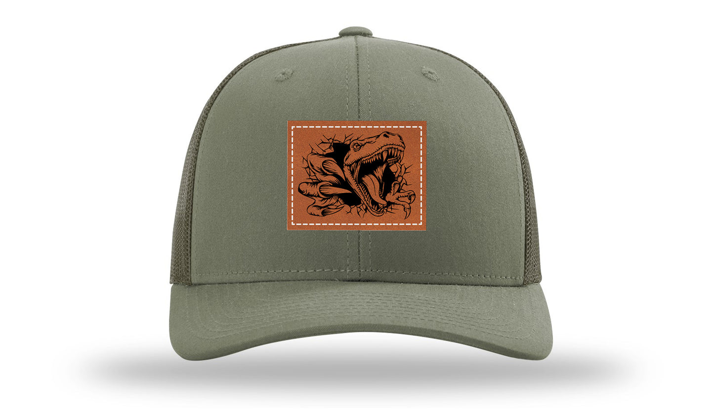 Dino T-Rex  Leather Patch Richardson 112 Hat-Loden