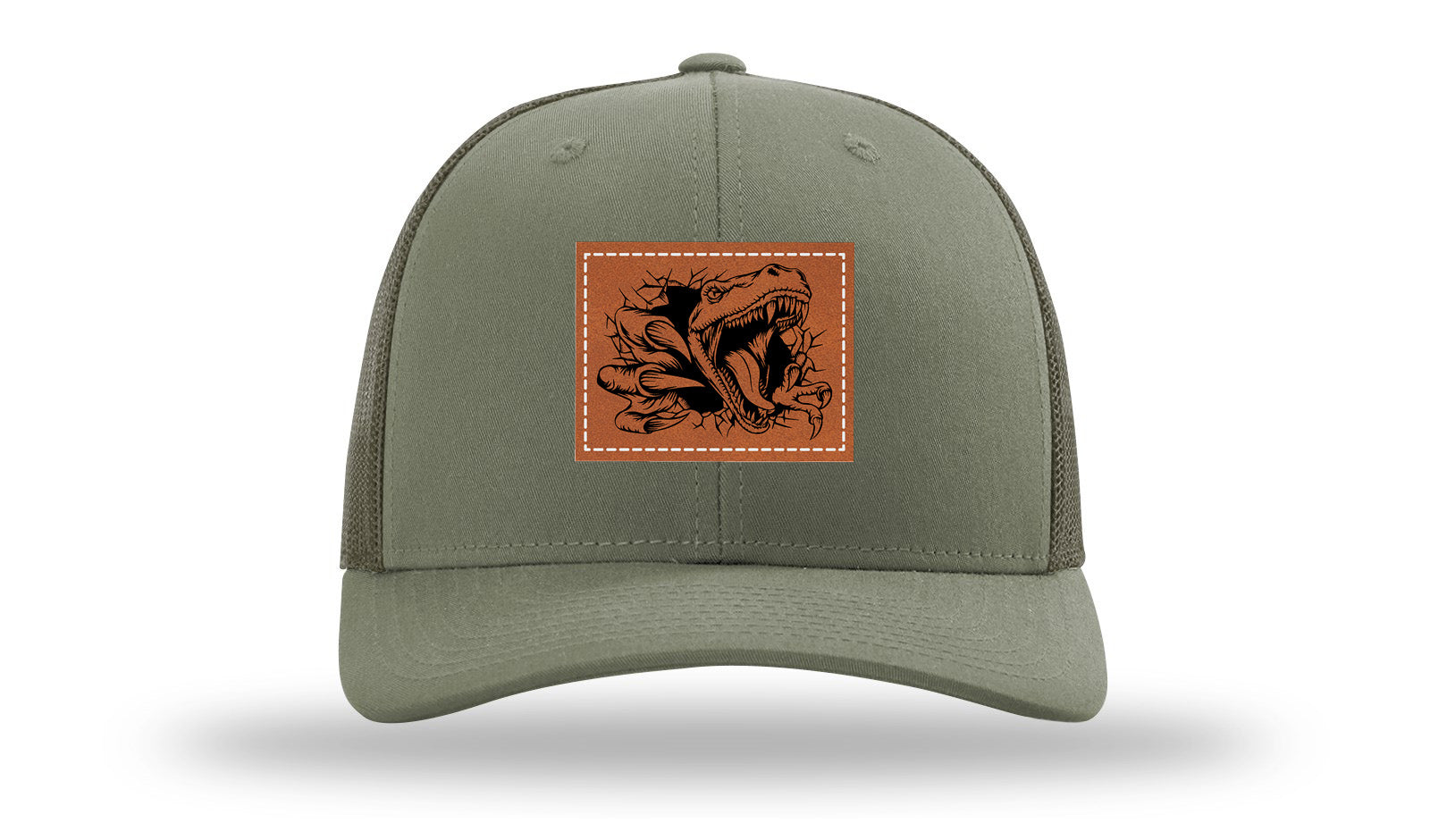 Dino T-Rex  Leather Patch Richardson 112 Hat-Loden