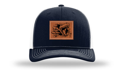 Dino T-Rex  Leather Patch Richardson 112 Hat-Navy / White