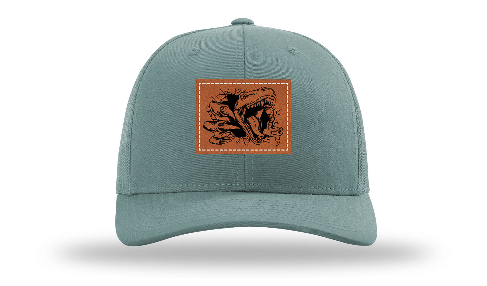 Dino T-Rex  Leather Patch Richardson 112 Hat-Smoke Blue