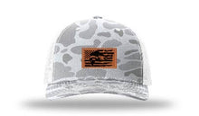 Load image into Gallery viewer, Bass Flag 2 Leather Patch Richardson 112 Duck Camo Hat
