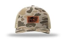 Load image into Gallery viewer, Bass Flag 2 Leather Patch Richardson 112 Duck Camo Hat
