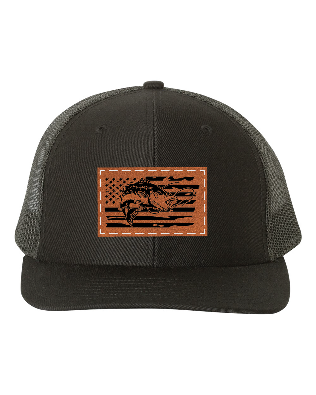 Bass Flag Leather Patch Richarson 112 Hat