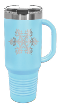 Load image into Gallery viewer, Snowflake 40oz Handle Mug Laser Engraved
