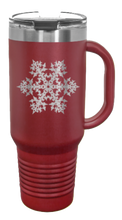 Load image into Gallery viewer, Snowflake 40oz Handle Mug Laser Engraved
