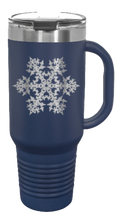 Load image into Gallery viewer, Snowflake 40oz Handle Mug Laser Engraved

