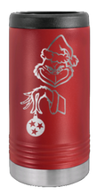 Load image into Gallery viewer, Grinch with Ornament Laser Engraved Slim Can Insulated Koosie
