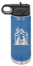 Load image into Gallery viewer, Nativity Laser Engraved Water Bottle (Etched)
