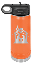 Load image into Gallery viewer, Nativity Laser Engraved Water Bottle (Etched)
