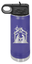 Load image into Gallery viewer, Nativity Laser Engraved Water Bottle (Etched)
