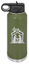 Load image into Gallery viewer, Nativity Laser Engraved Water Bottle (Etched)
