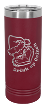Load image into Gallery viewer, Drink Up Grinch Laser Engraved Skinny Tumbler (Etched)
