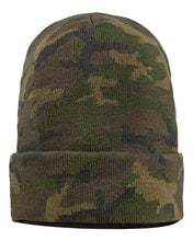 Load image into Gallery viewer, Gun Flag Leather Patch Cuffed Beanie
