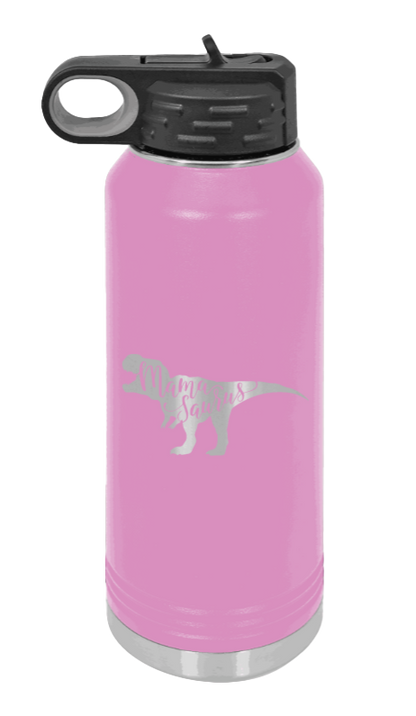 Mamasaurus - 32oz Water Bottle Laser Engraved- Light Purple