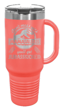 Load image into Gallery viewer, Don&#39;t Mess With Mamasaurus or You&#39;ll Get Jurasskicked 40oz Handle Mug Laser Engraved
