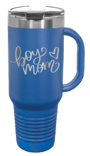 Load image into Gallery viewer, Boy Mom with Heart 40oz Handle Mug Laser Engraved
