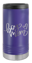Load image into Gallery viewer, Boy Mom with Heart Laser Engraved Slim Can Insulated Koosie
