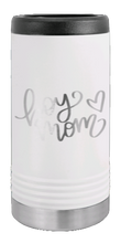 Load image into Gallery viewer, Boy Mom with Heart Laser Engraved Slim Can Insulated Koosie
