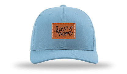 Boy Mom Heart Leather Patch Richardson 112 Hat