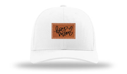 Boy Mom Heart Leather Patch Richardson 112 Hat