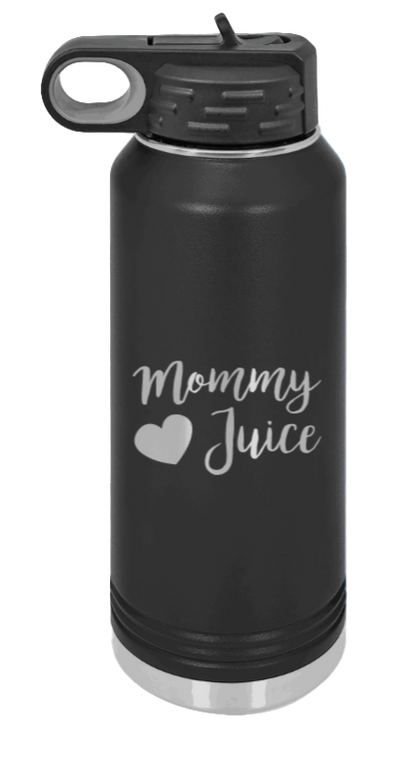 Mommy Juice - 32oz Water Bottle Laser Engraved- Black