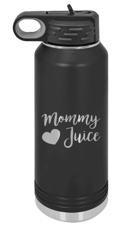 Mommy Juice - 32oz Water Bottle Laser Engraved- Black