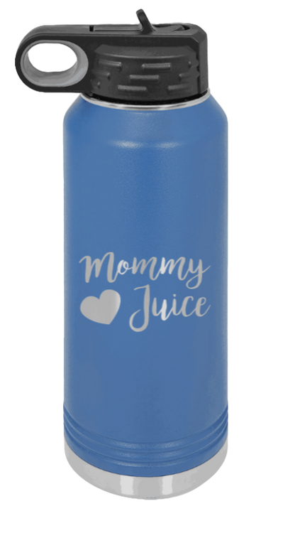 Mommy Juice - 32oz Water Bottle Laser Engraved- Royal Blue