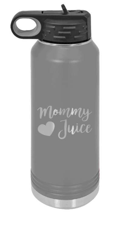 Mommy Juice - 32oz Water Bottle Laser Engraved- Dark Grey