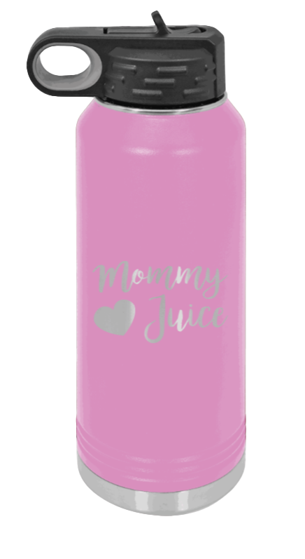 Mommy Juice - 32oz Water Bottle Laser Engraved- Light Purple