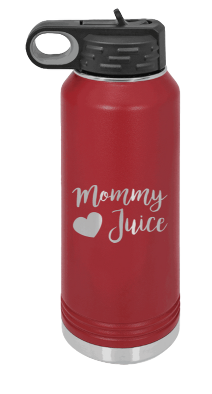 Mommy Juice - 32oz Water Bottle Laser Engraved- Maroon