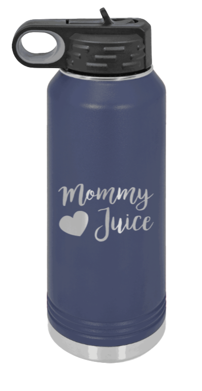 Mommy Juice - 32oz Water Bottle Laser Engraved- Navy