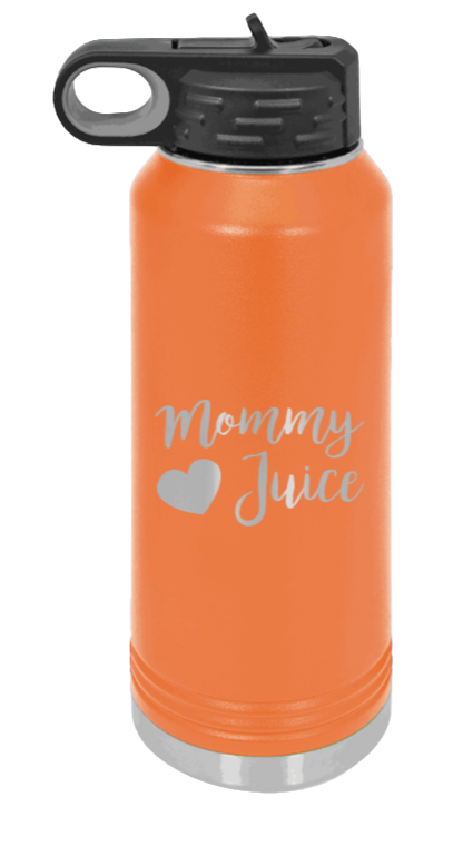 Mommy Juice - 32oz Water Bottle Laser Engraved- Orange