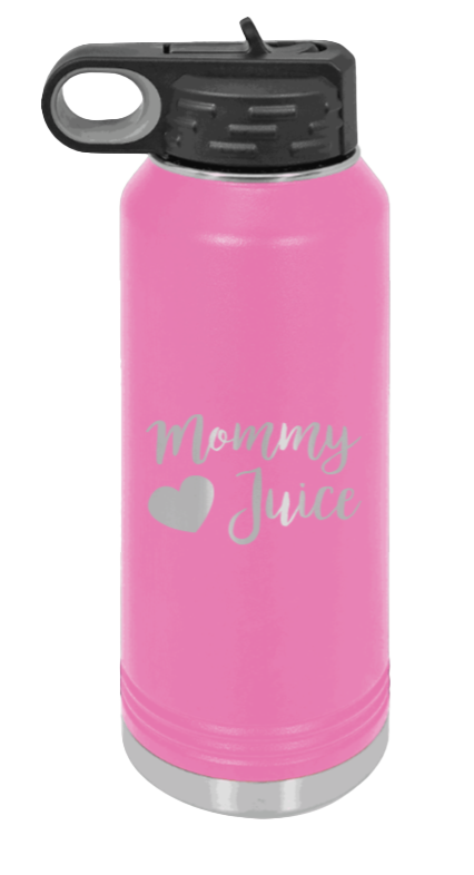 Mommy Juice - 32oz Water Bottle Laser Engraved- Pink