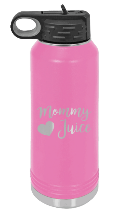 Mommy Juice - 32oz Water Bottle Laser Engraved- Pink