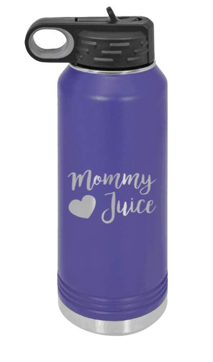 Mommy Juice - 32oz Water Bottle Laser Engraved- Purple