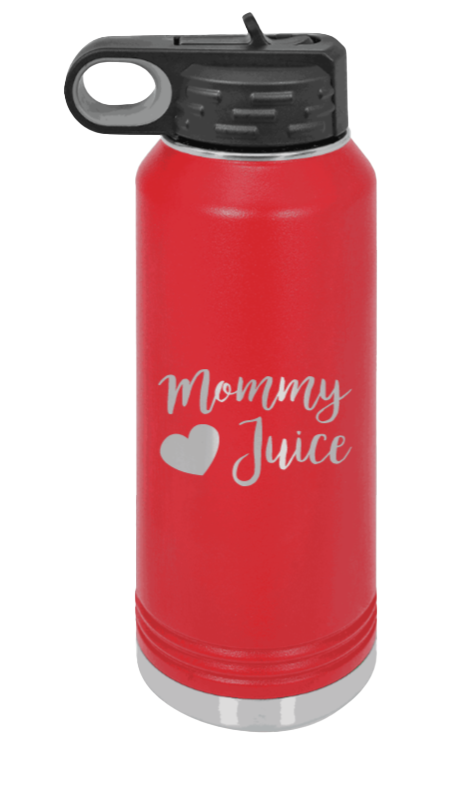 Mommy Juice - 32oz Water Bottle Laser Engraved- Red