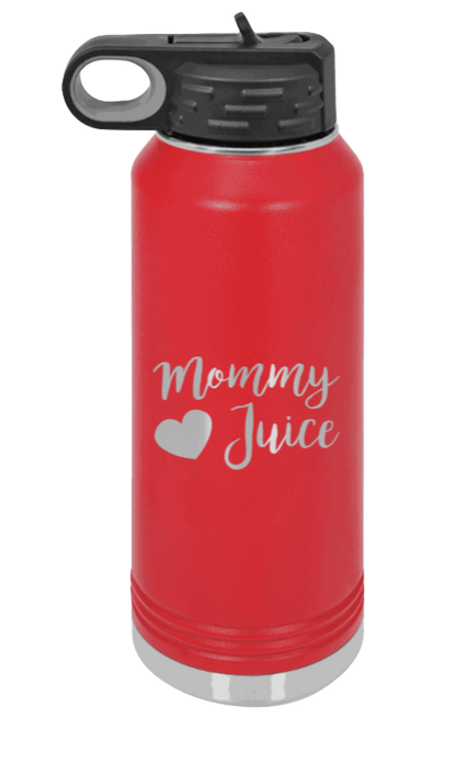 Mommy Juice - 32oz Water Bottle Laser Engraved- Red