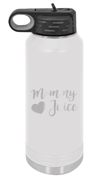 Mommy Juice - 32oz Water Bottle Laser Engraved- White