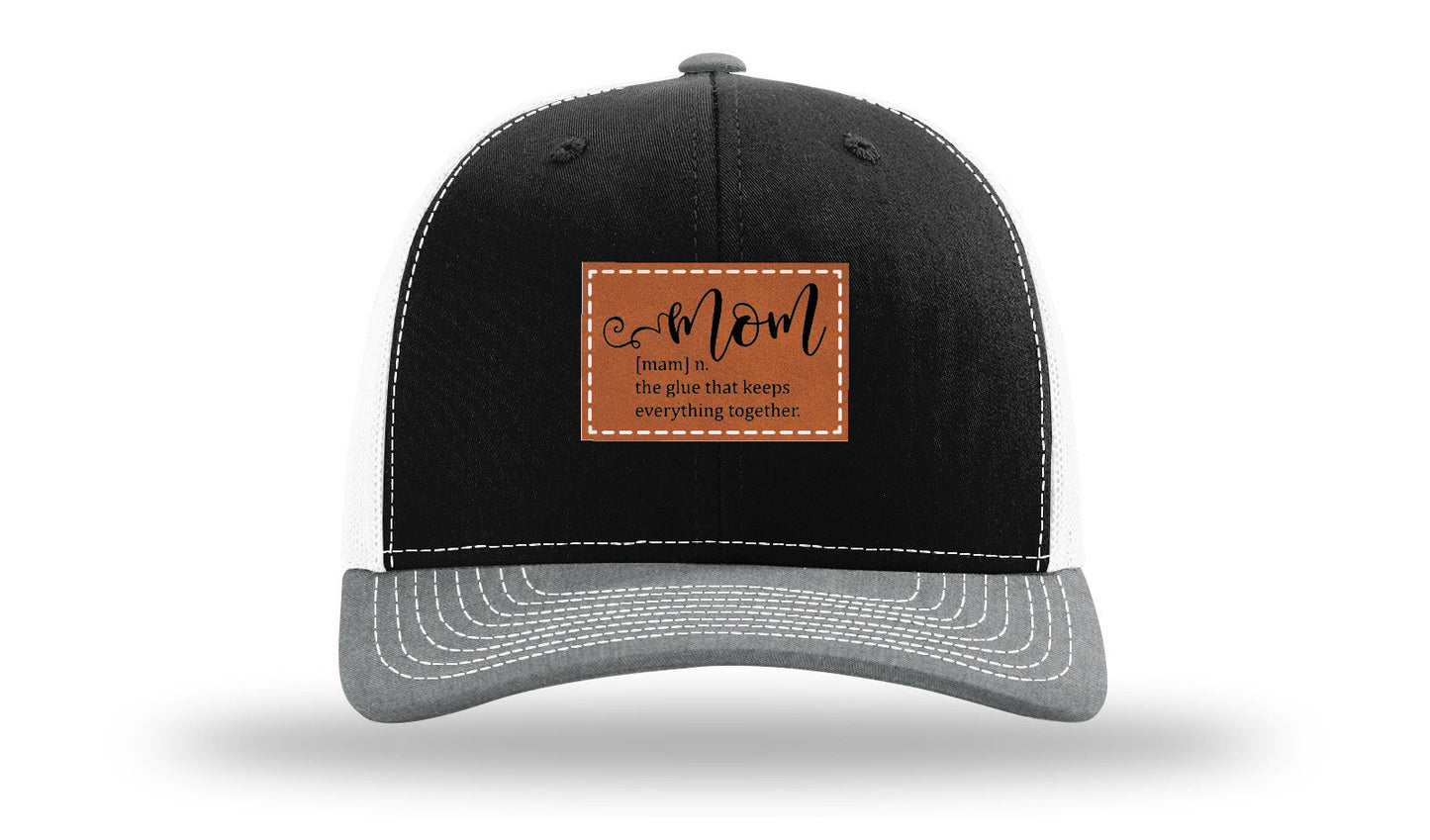 Mom Defined Leather Patch Richardson 112 Hat