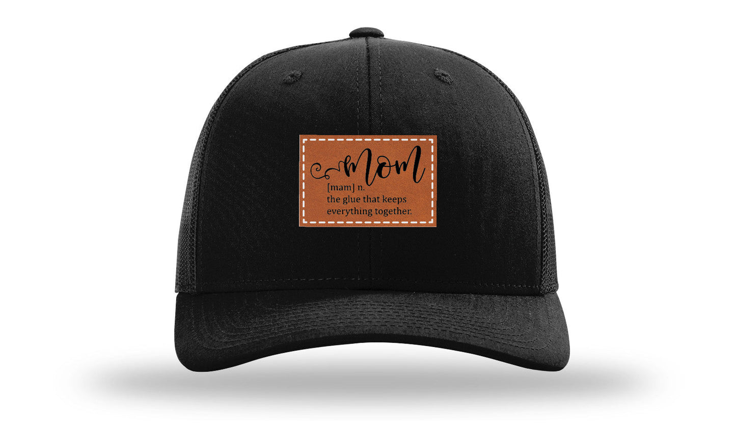 Mom Defined Leather Patch Richardson 112 Hat