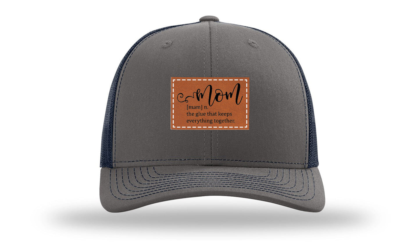 Mom Defined Leather Patch Richardson 112 Hat
