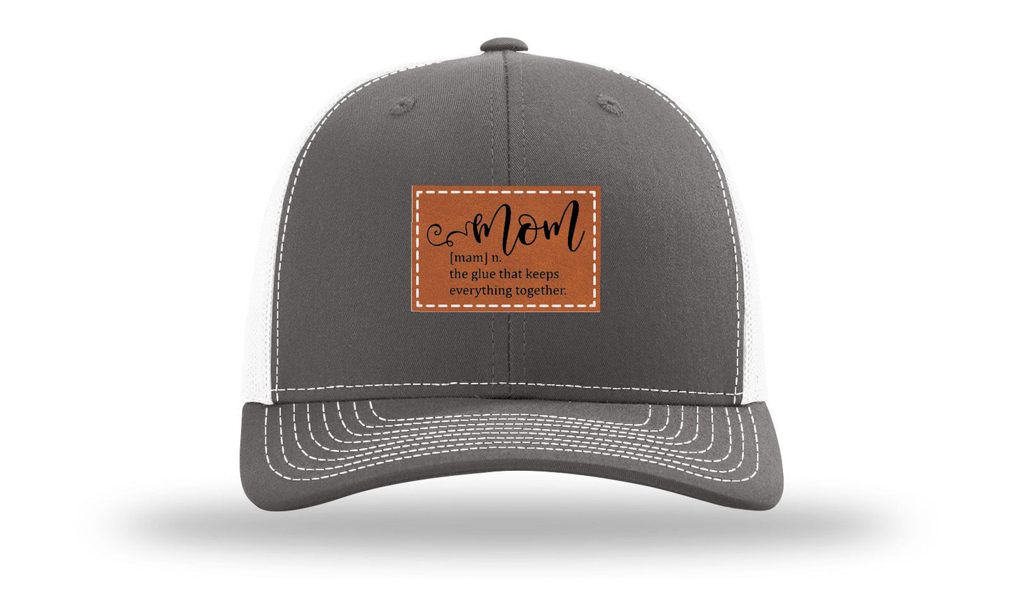 Mom Defined Leather Patch Richardson 112 Hat
